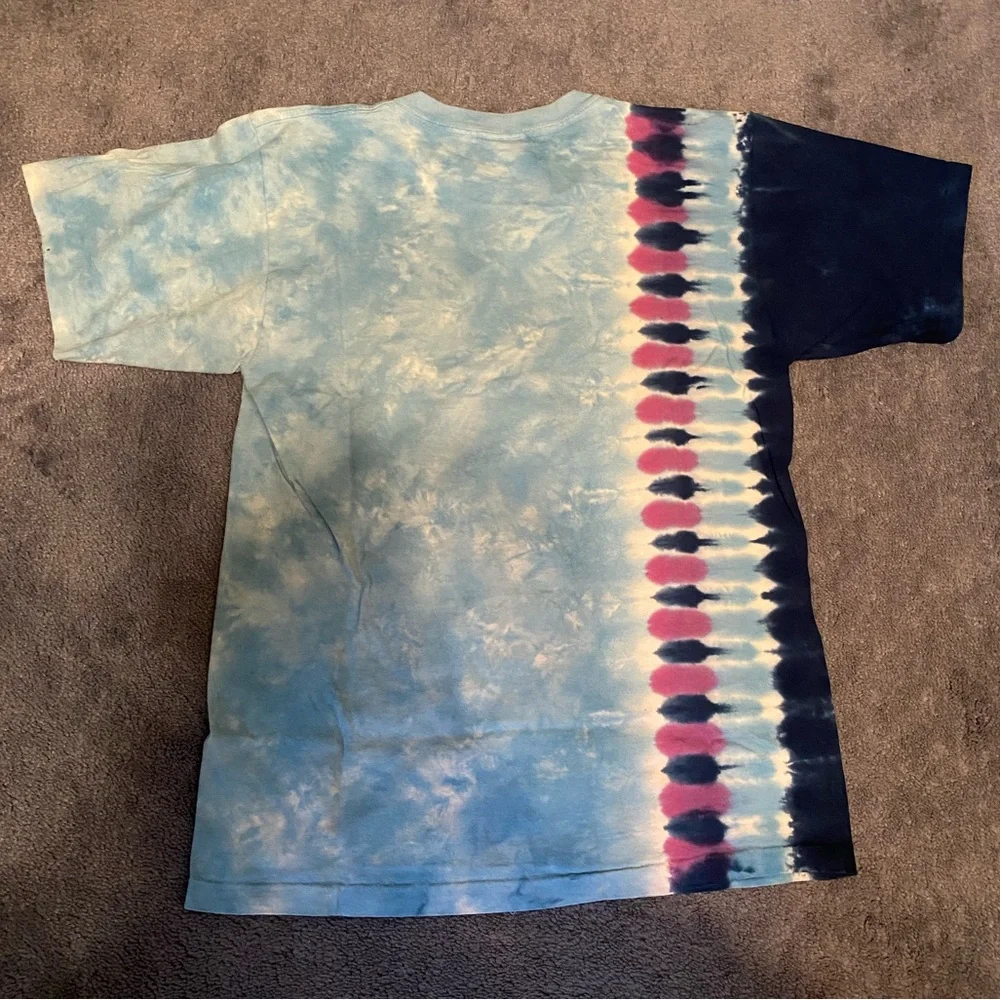 Vintage Tye Dye Liquid Blue Beatles Yellow Submarine T Shirt - Picture 2 of 7